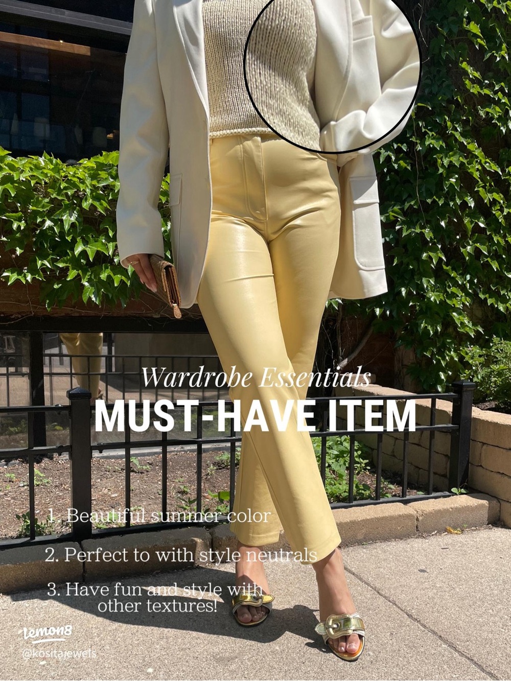 ARITZIA Melina Pants in Baby Yellow